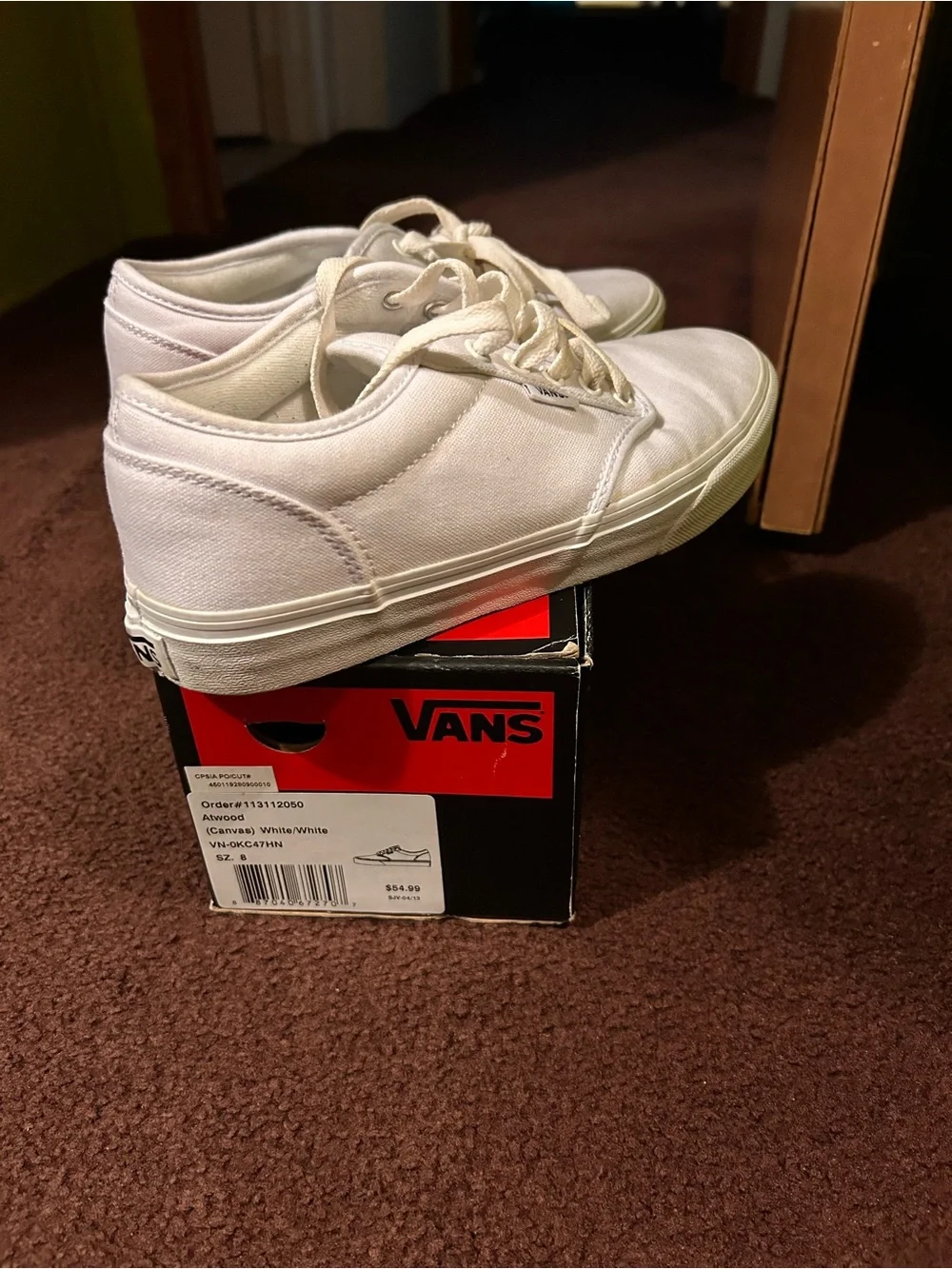 Vans White Canvas Low-Top Sneakers